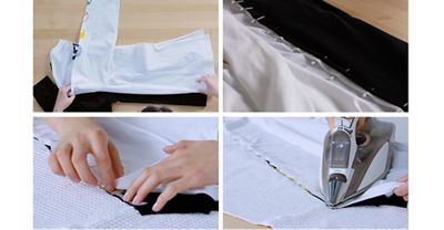 close up of creating hybrid shirt