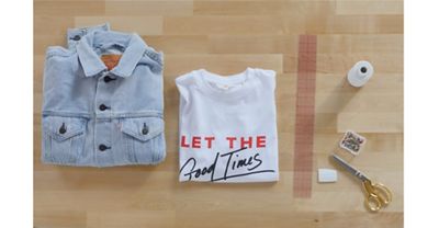 jacket tshirt supplies lay down