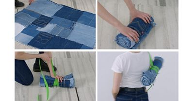 Make a Blanket from Your Old Denim Off The Cuff