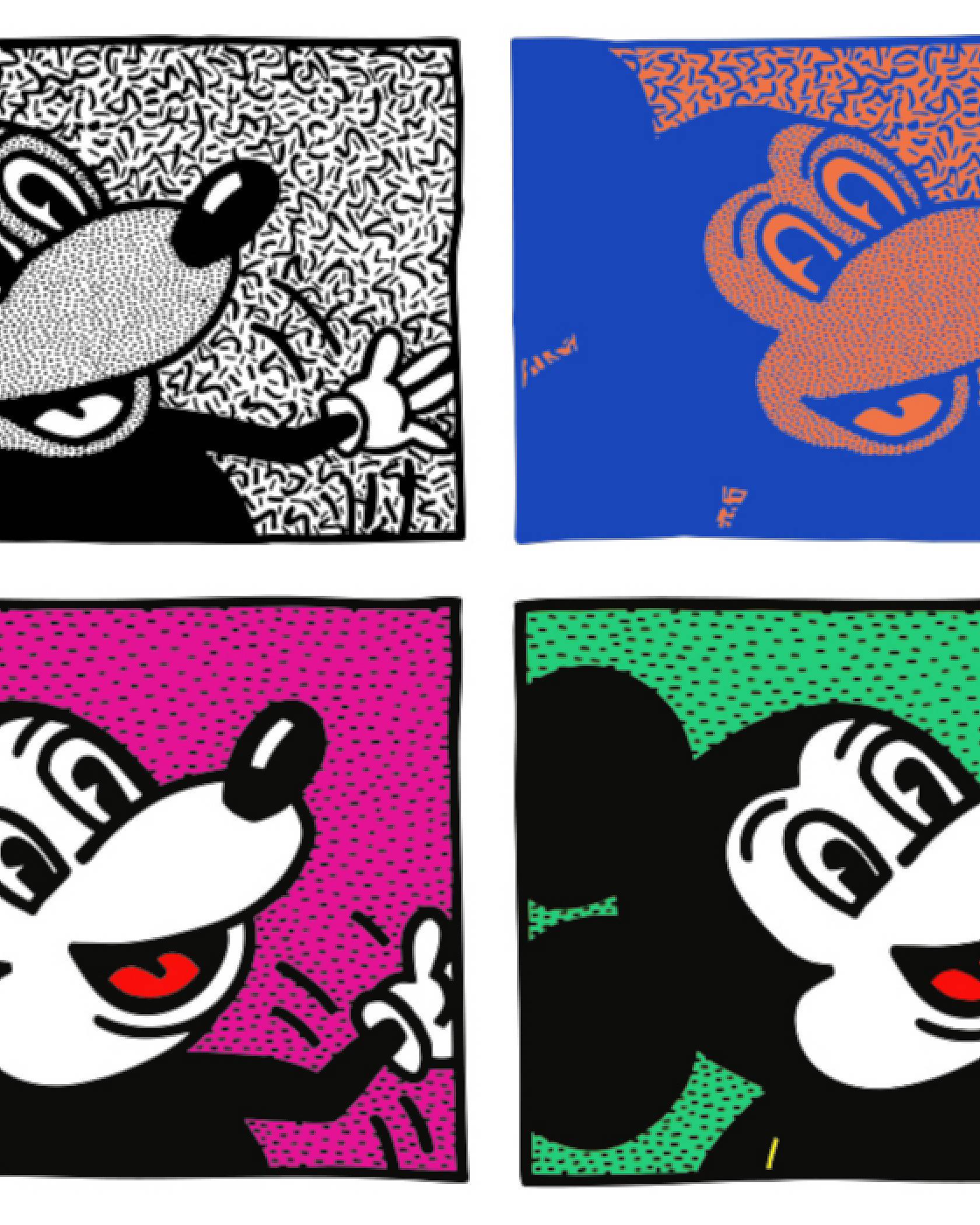 Graphics from the Disney Mickey Mouse x Keith Haring Customizable Collection by Levi's