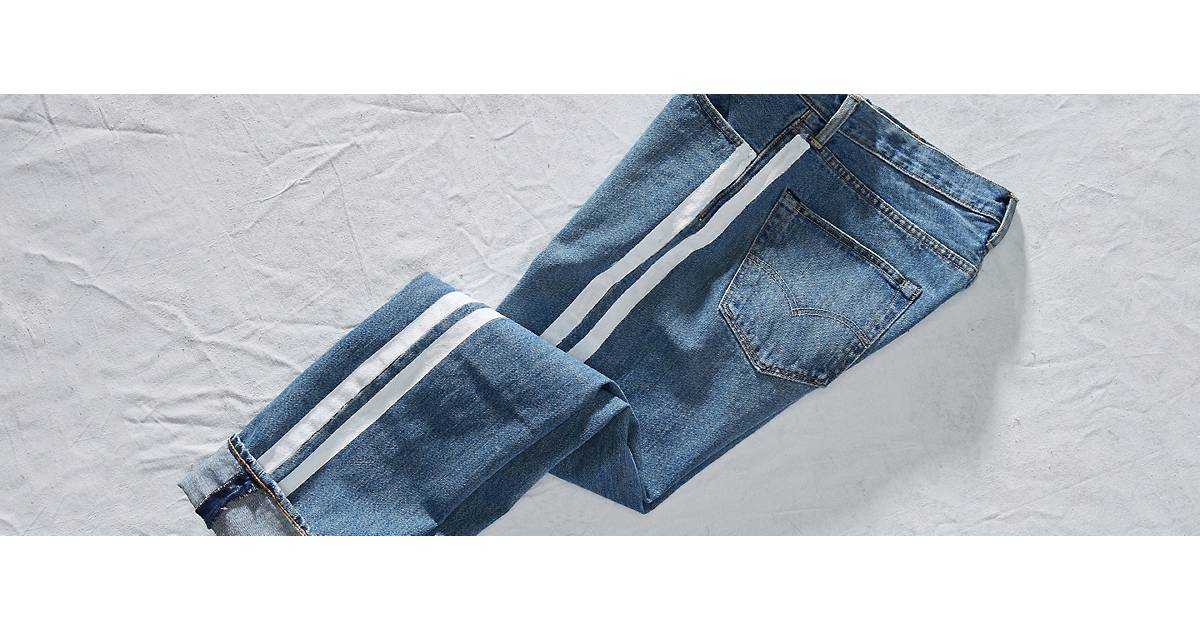 Silver Stripe Jeans — ART COMES FIRST