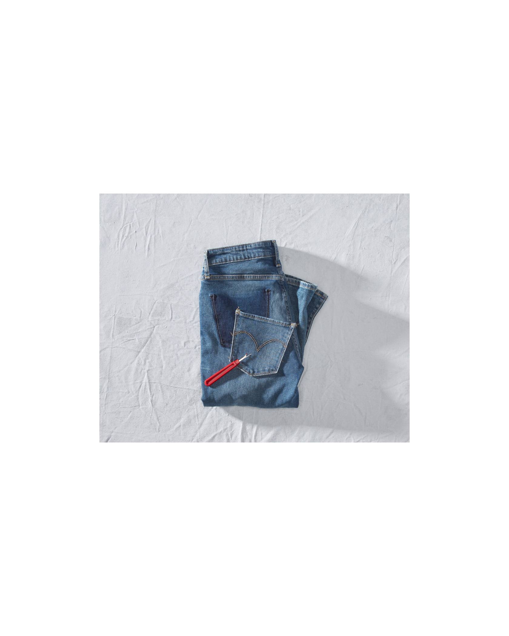 jeans laydown pocket removed