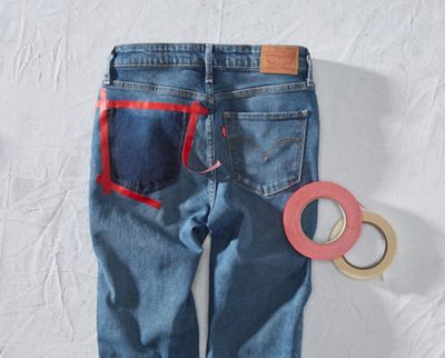 jean laydown pocket tape