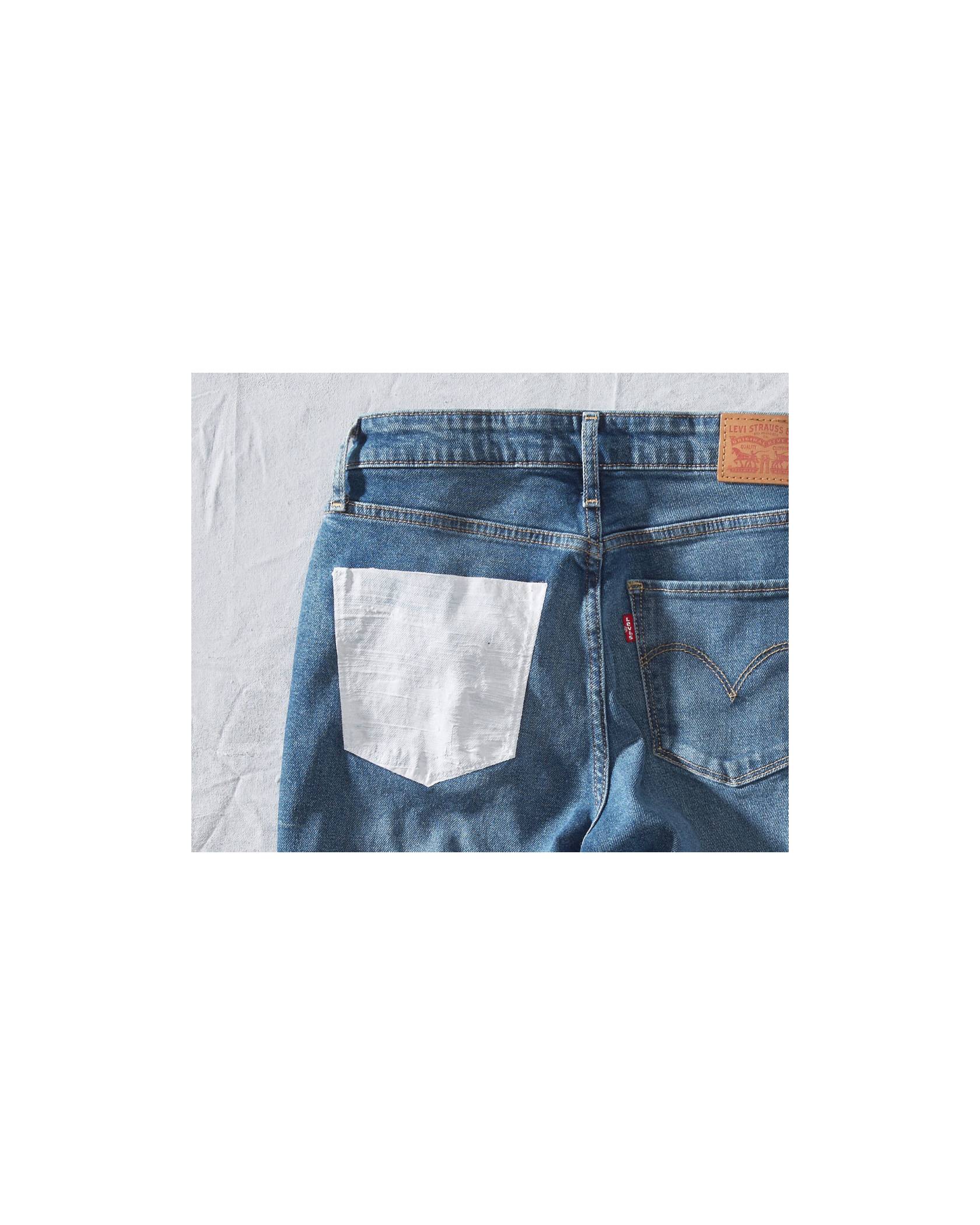 painted pocket jeans