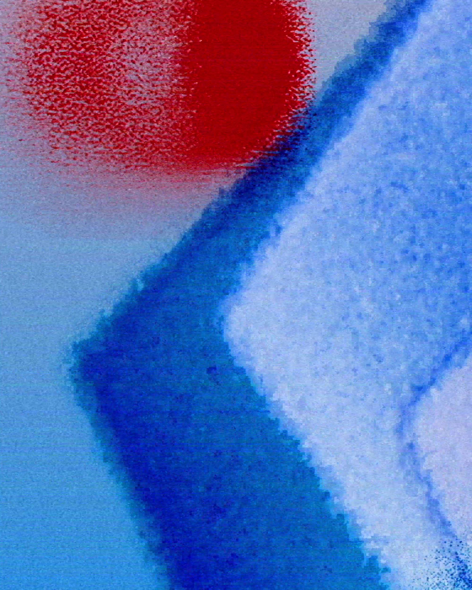 Blue, white and red animated abstract texture