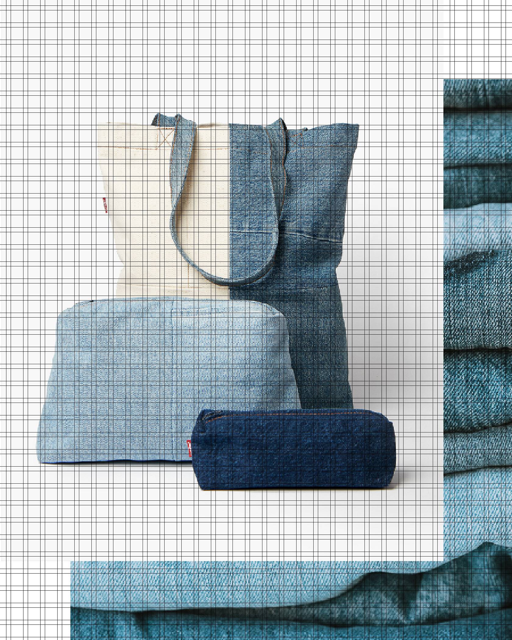 Refurbished denim products made by Porto Alegre coop for Levi's®