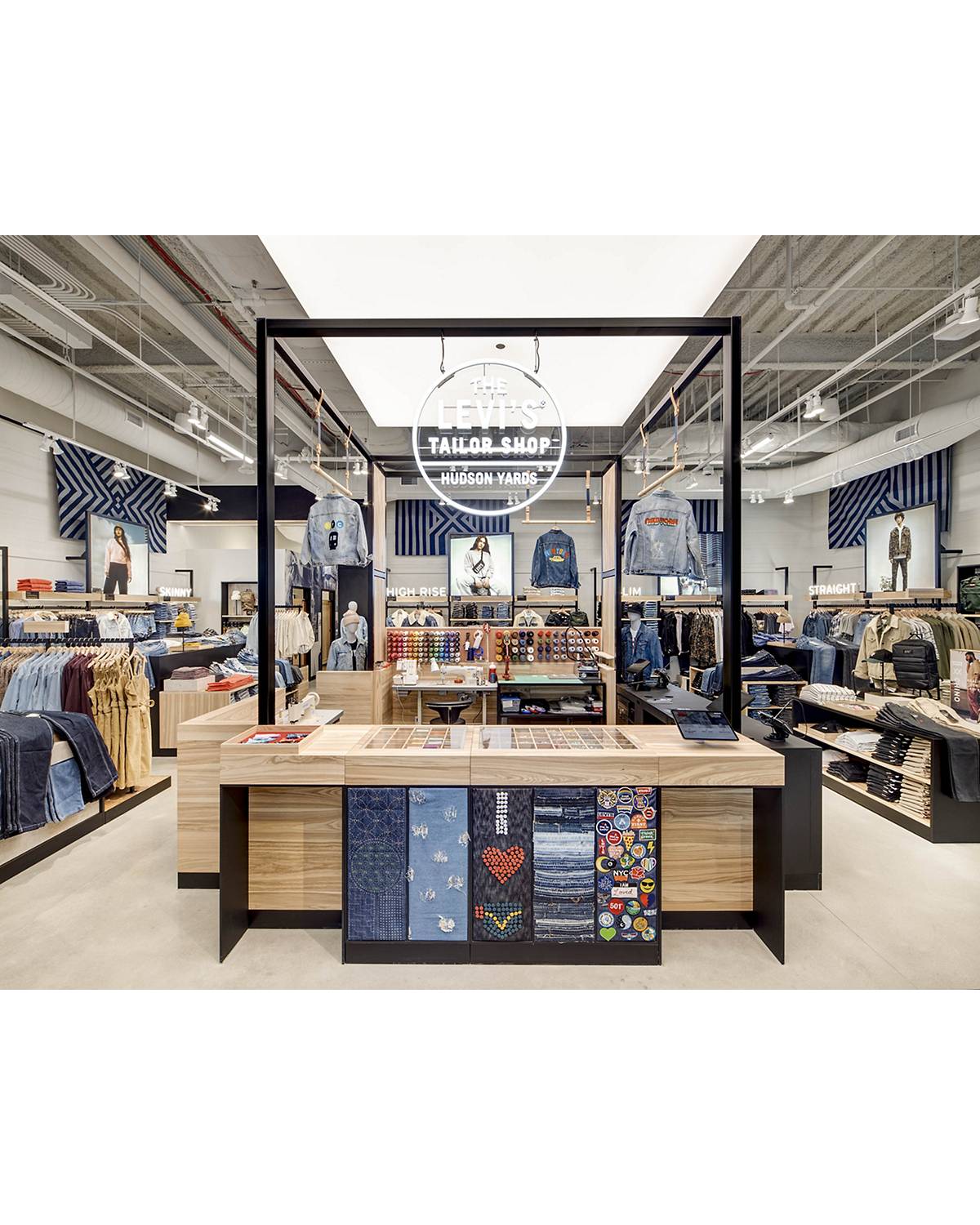 Shot of inside of Levi's store