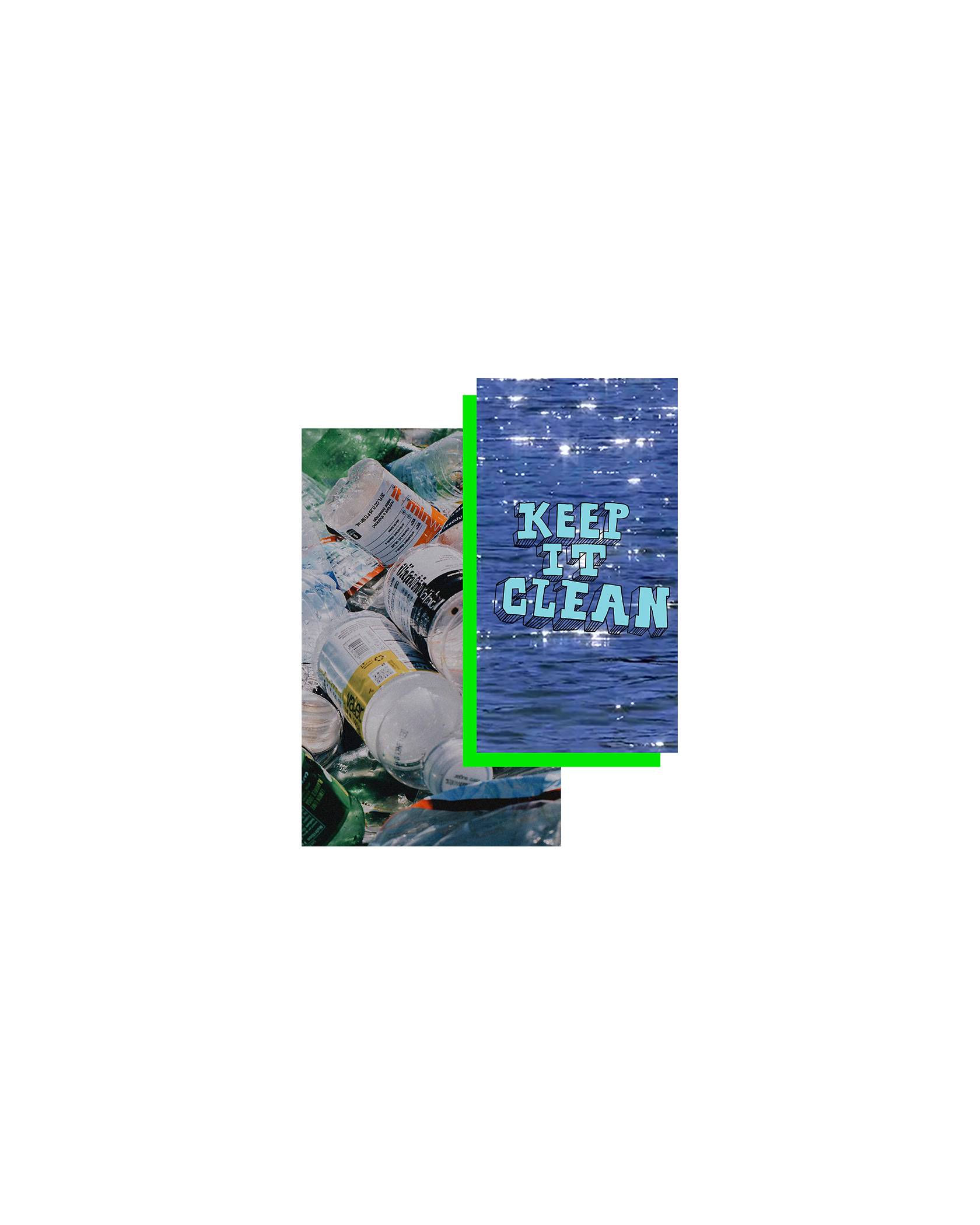 Sustainability illustration featuring a 'Keep It Clean' copy