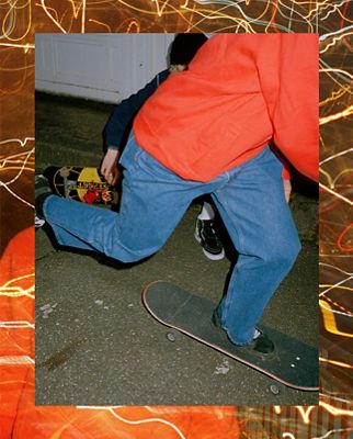 Valentin Bauer wearing Levi's® Skate pieces