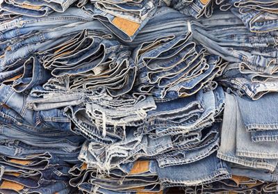 A pile of Levi jeans