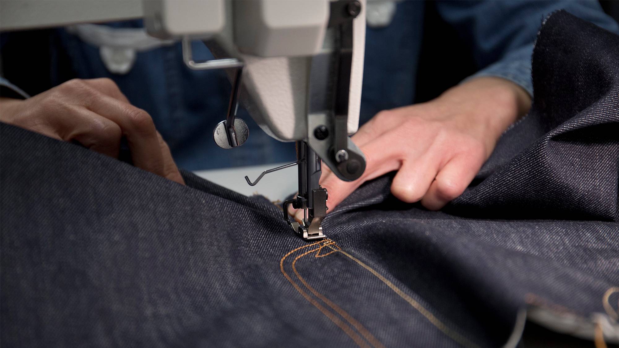 sewing jeans