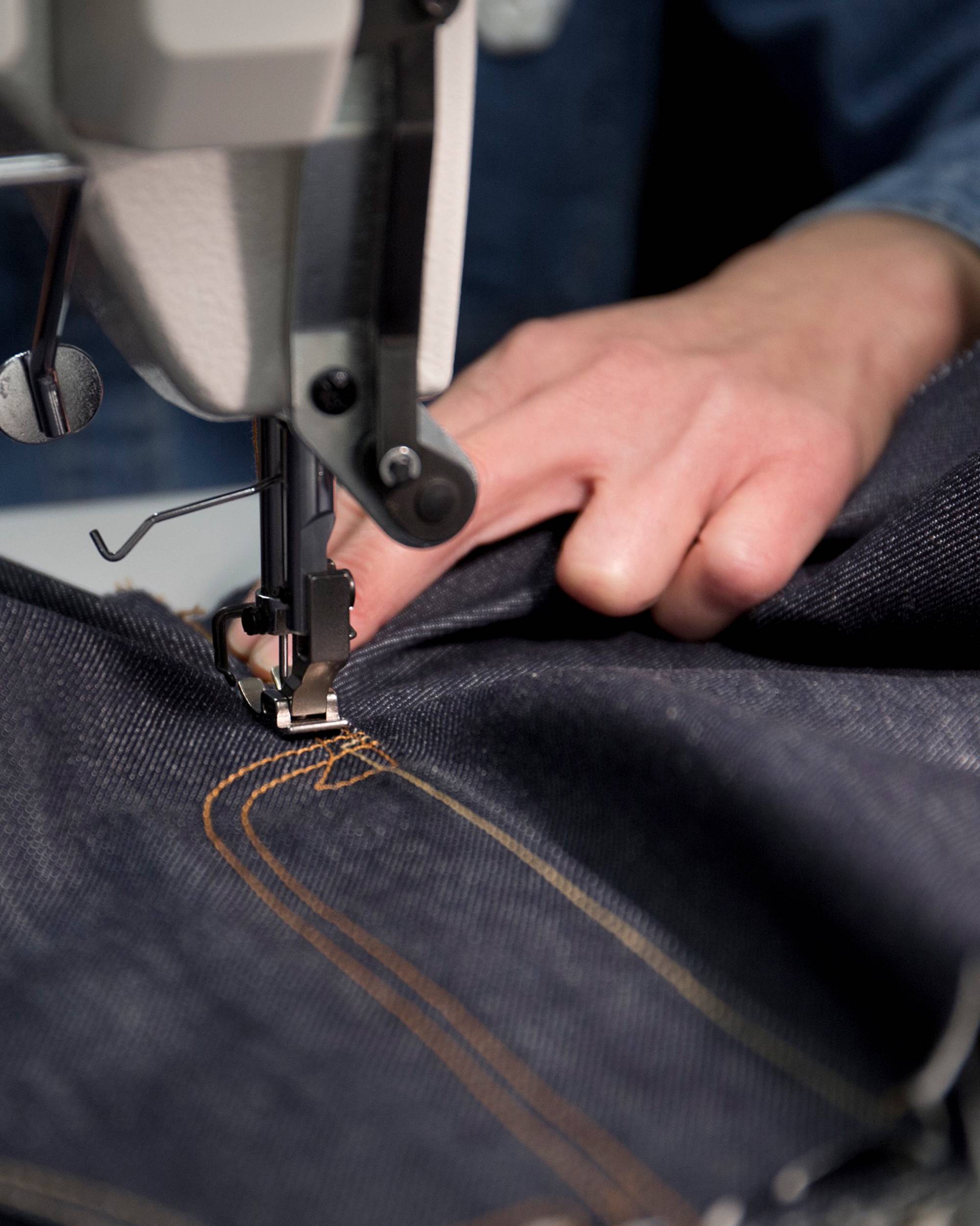 sewing jeans