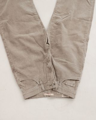 Flat lay of one of Luann's selected items - the Baggy Dad Corduroy Jeans in a light tan wash