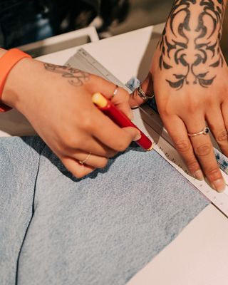 How to Crop Denim Jeans