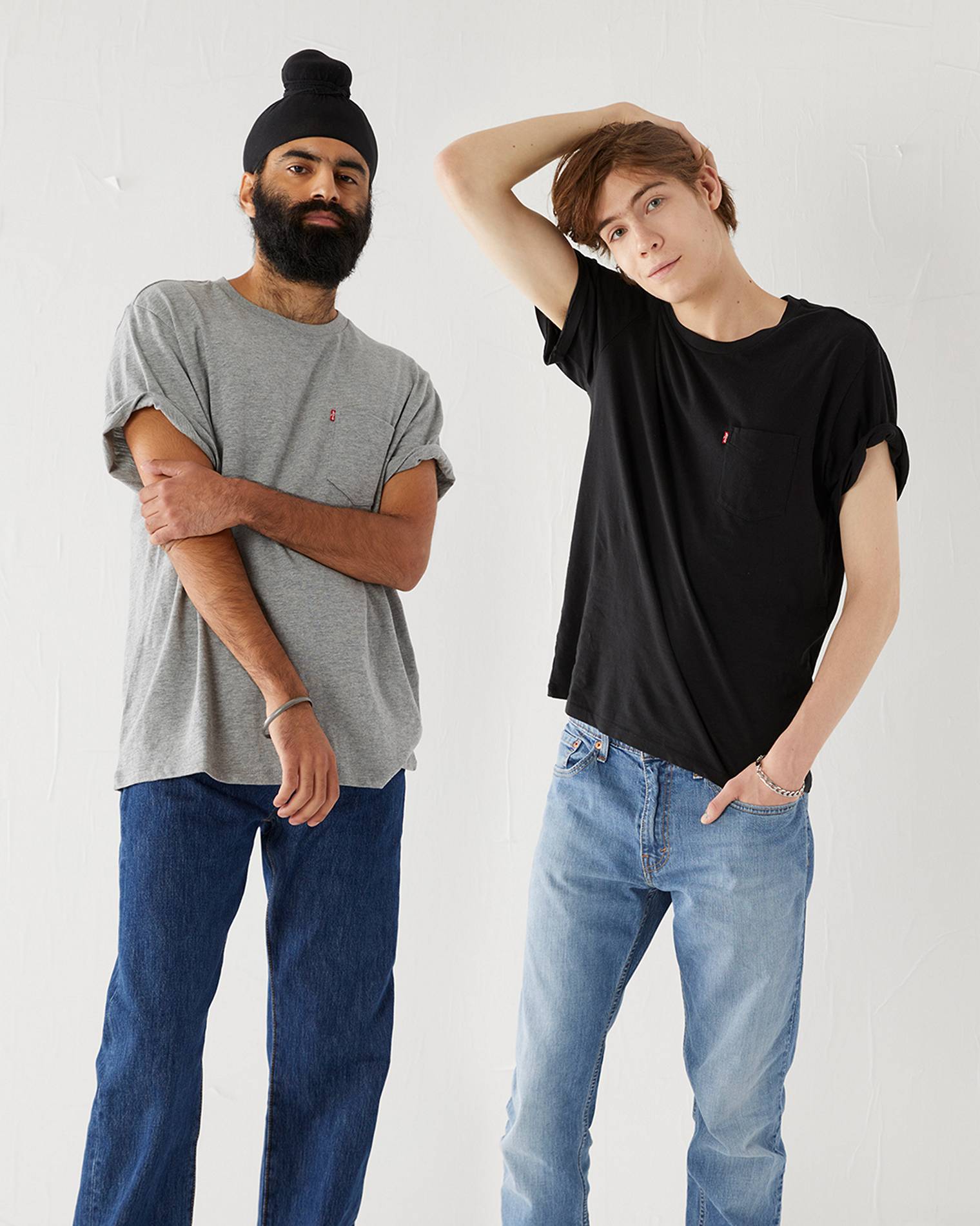Men featuring various clothing fits