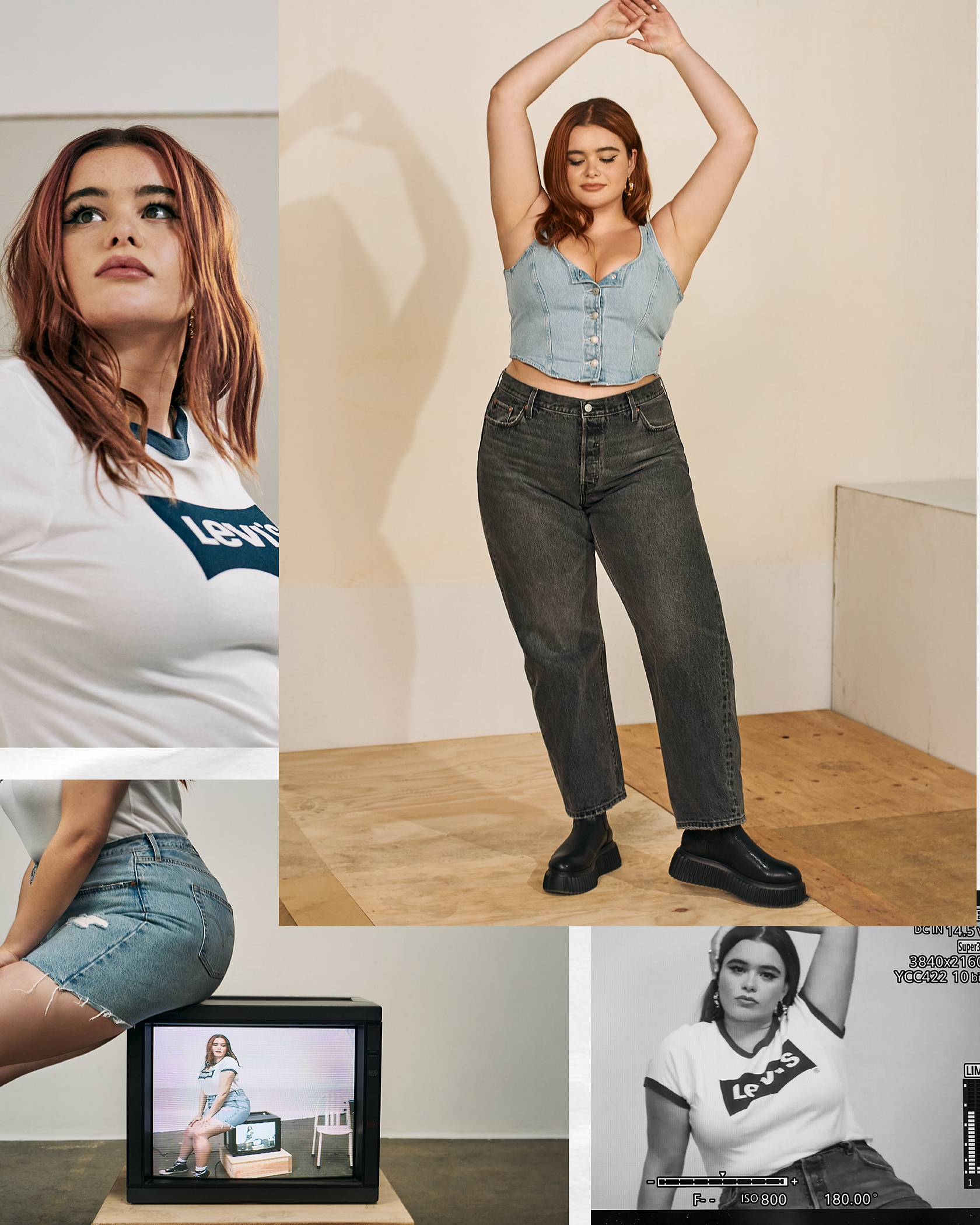 Levis 501 Jeans styled on actor, Barbie Ferreira