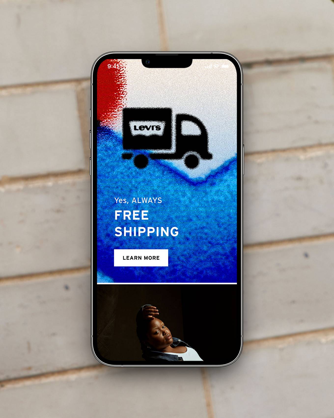 Free Shipping Always - In app card which shows our free shipping truck icon