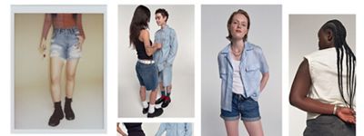 three images cut off shorts