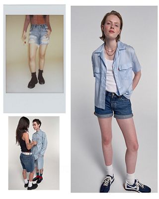 three images cut off shorts