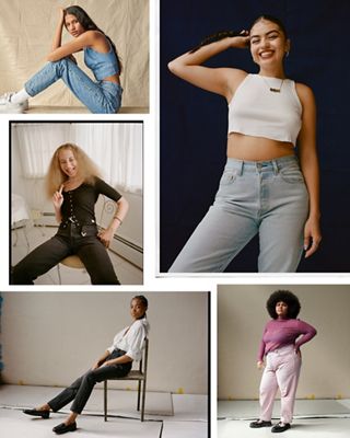 women wearing jeans