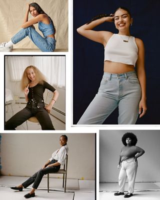women wearing jeans