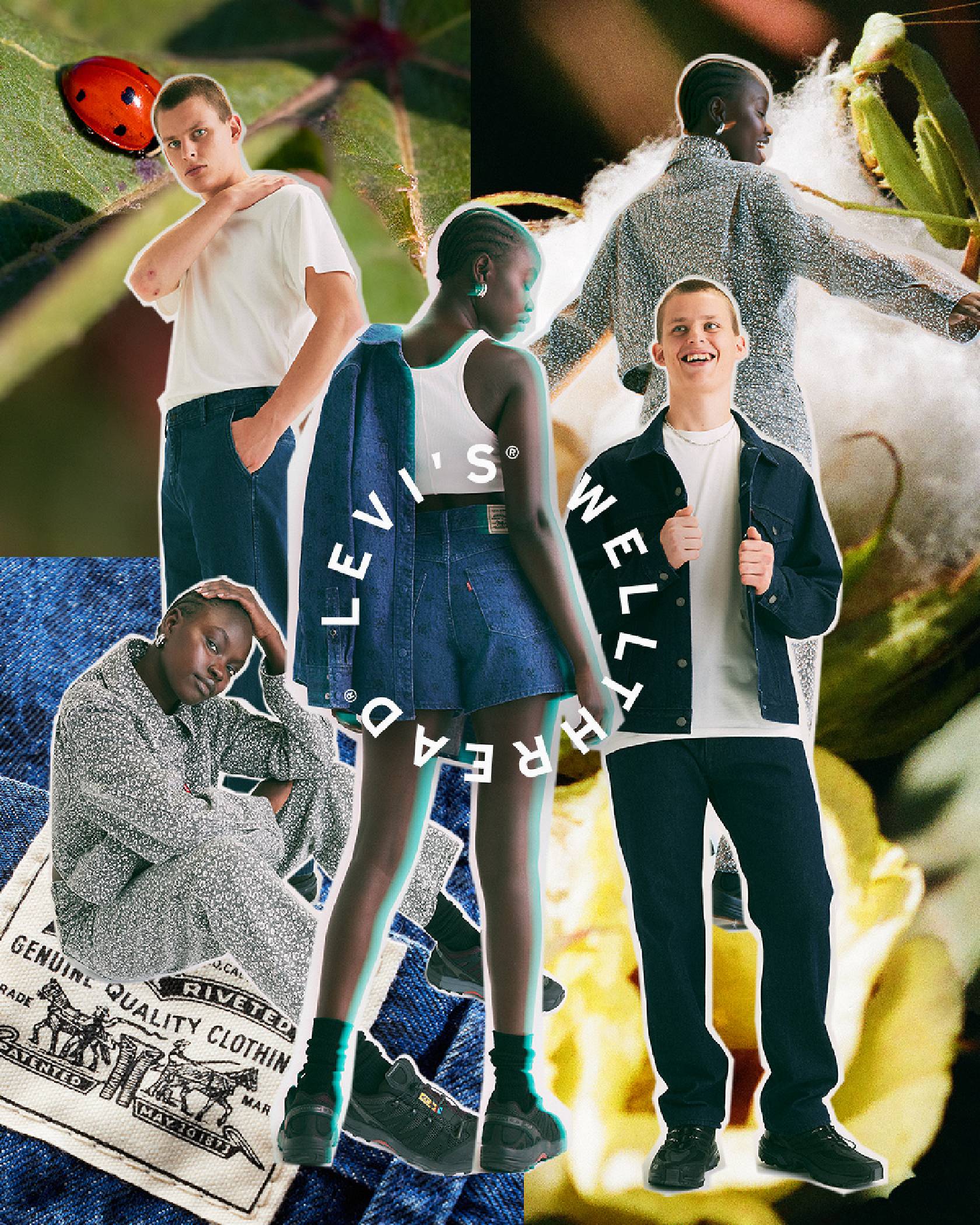 Collage of different models wearing Wellthread product
