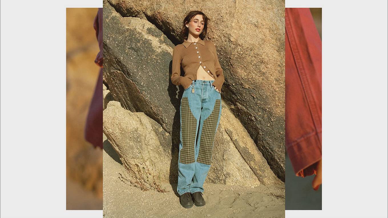 Emma Chamberlain Launches the Cutest Vintage-Inspired Patchwork Jeans With  Levi's