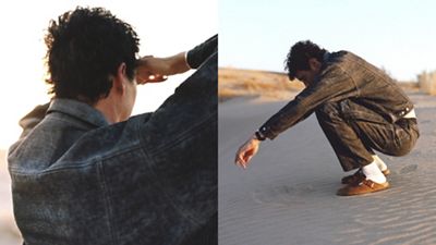 Image of model in Levi's x Stussy collaboration