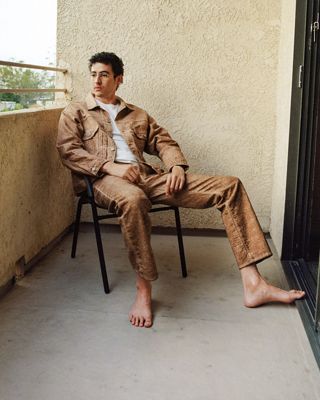 Image of model in Levi's x Stussy collaboration