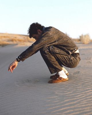 Image of model in Levi's x Stussy collaboration