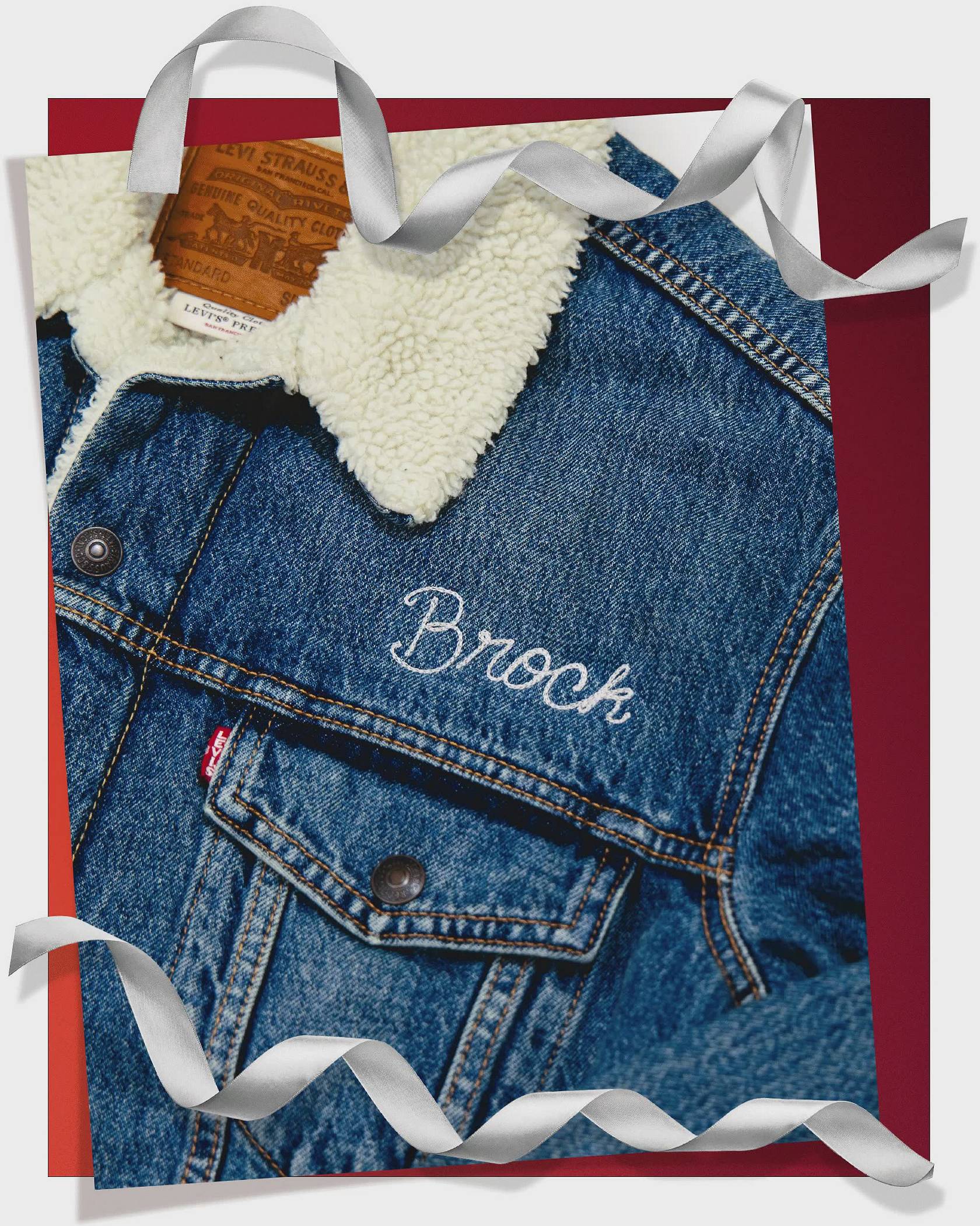 Image of personalized Levi's products.