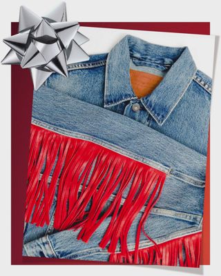 Image of Levi's Trucker Jacket with fringe.