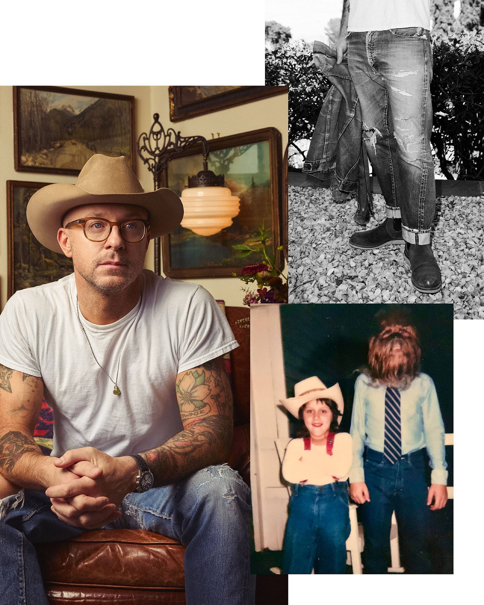 Collage of Mark Avery 501® jeans images 