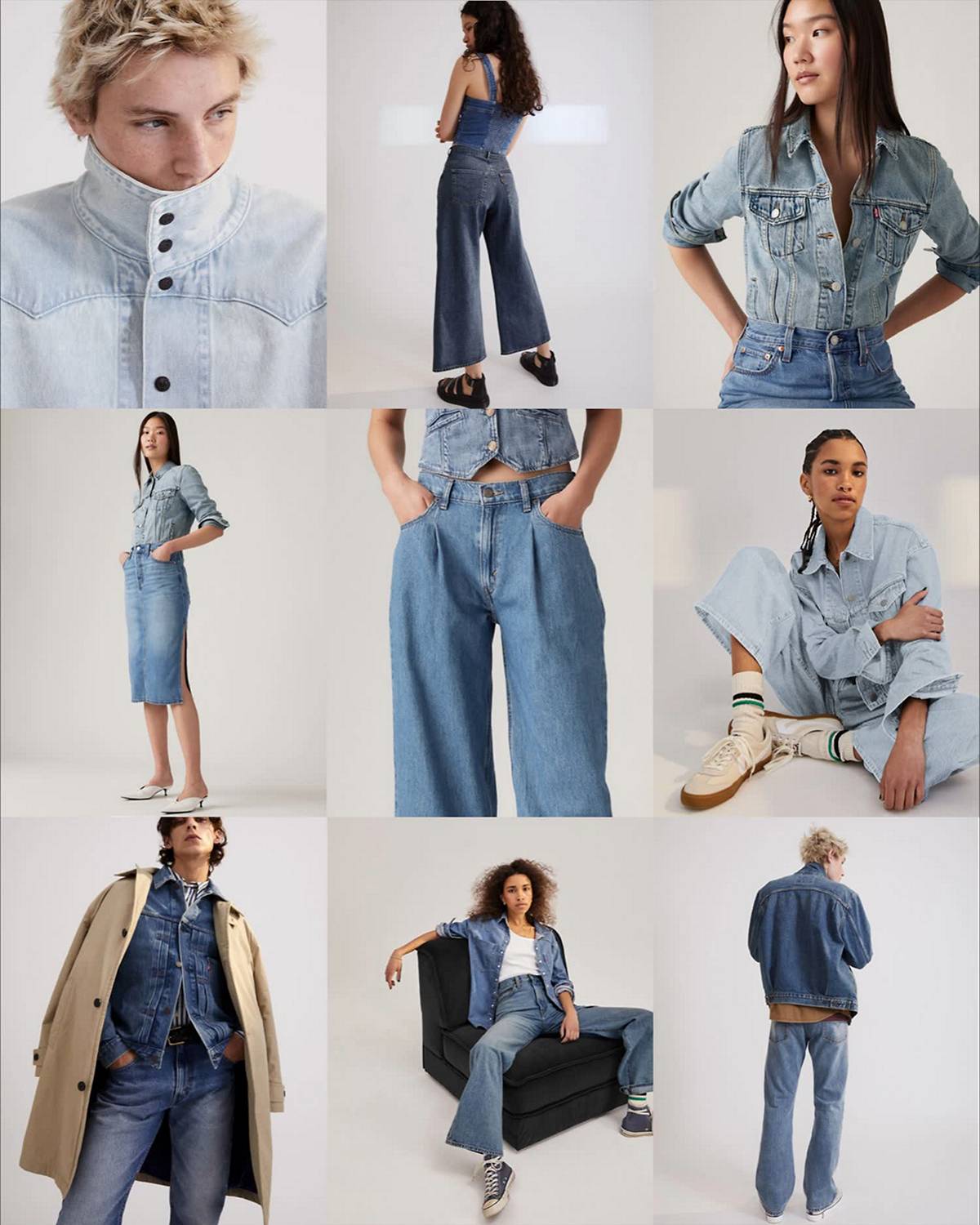 We’re giving you the blues in the best way: denim on denim on denim on denim.