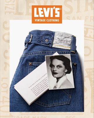 GIF of different laydown images of the LVC 401 jean.