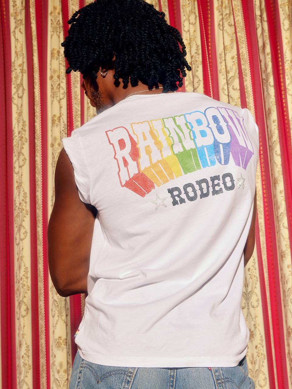 Image of model in Levi's Pride Collection