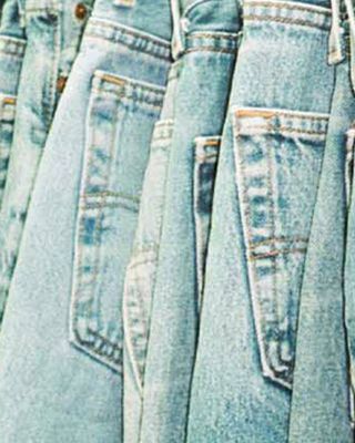 Three photos showing different celebrities wearing Levi's throughout the years