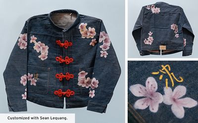 Three different customized trucker jackets