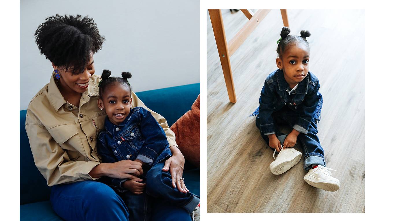 Photos of Morgan Walker with her daughter Emory.
