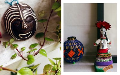 Close-up images of details in Mennlay's home in Mexico City.