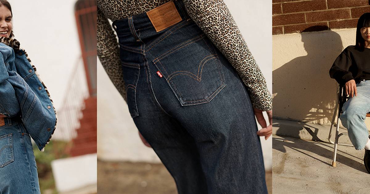 Womens Jeans UK Trendy High Waist Multi-Pockets Straight Leg Pants