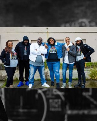 Group of people standing together.