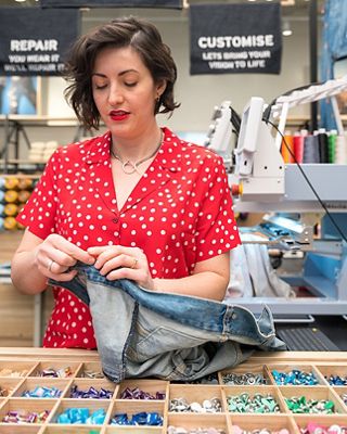 Veronique Hebert sewing