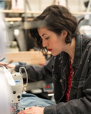 Veronique Hebert sewing