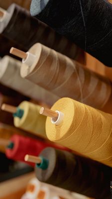 Lisa Hon sewing custom Levi's