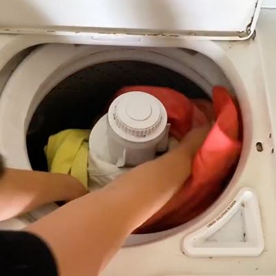 wash dyed garment in washing machine