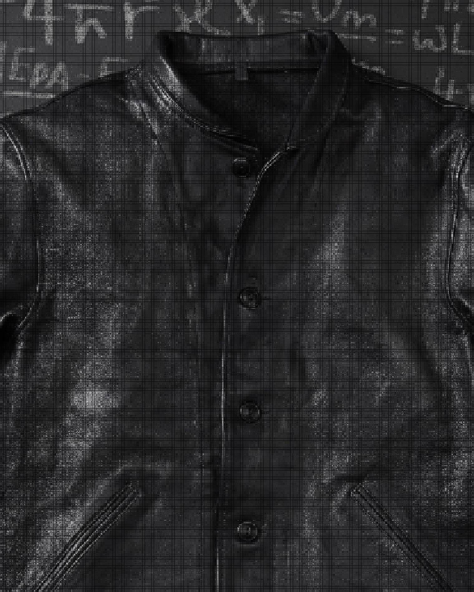 Einstein's original Levi's® Menlo Cossack leather jacket laid on top of a chalkboard background with numbers and equations.