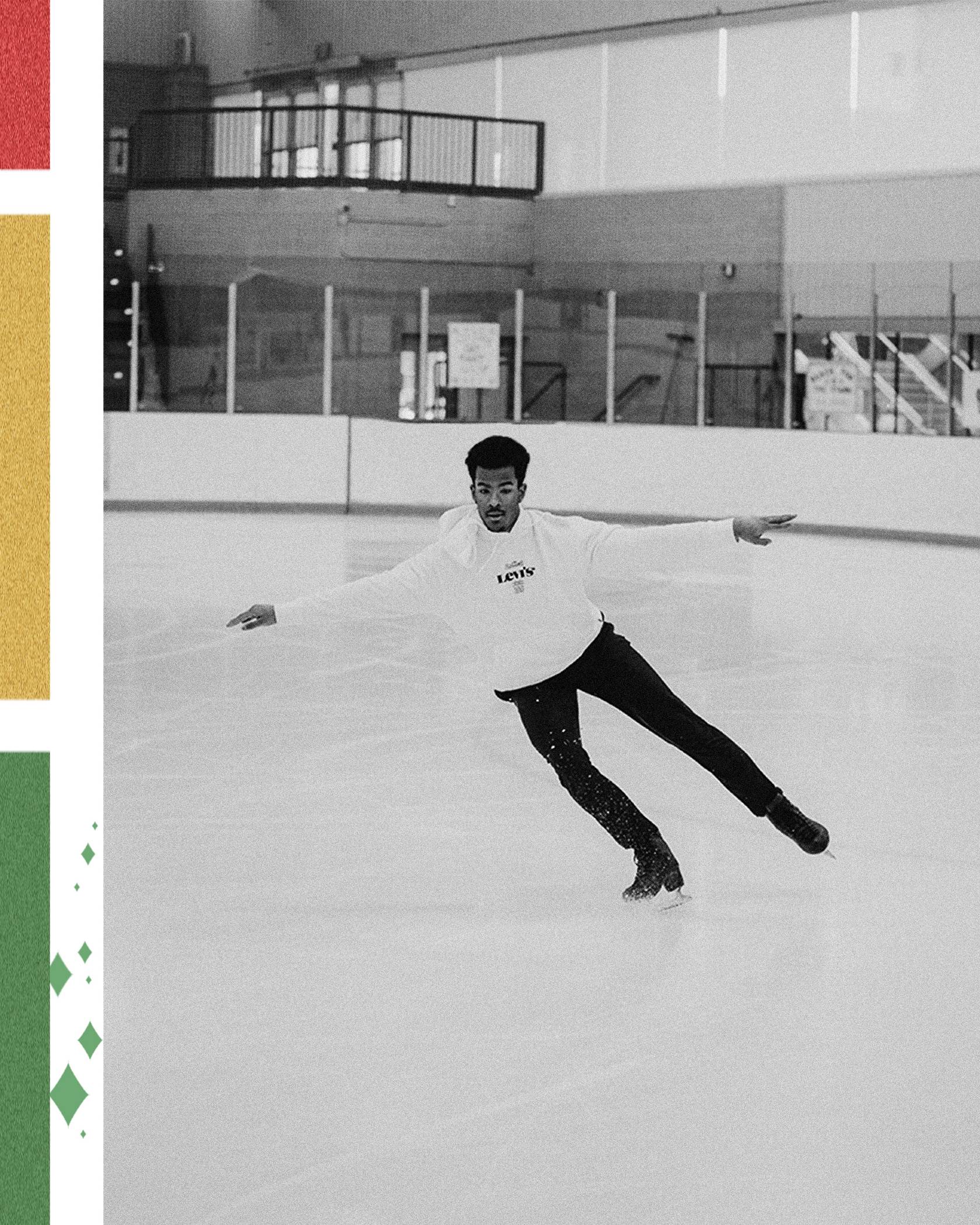 Gabriel Farand skating on ice