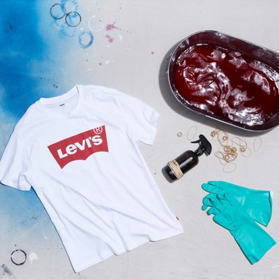 Supplies for tie dye tshirt laydown