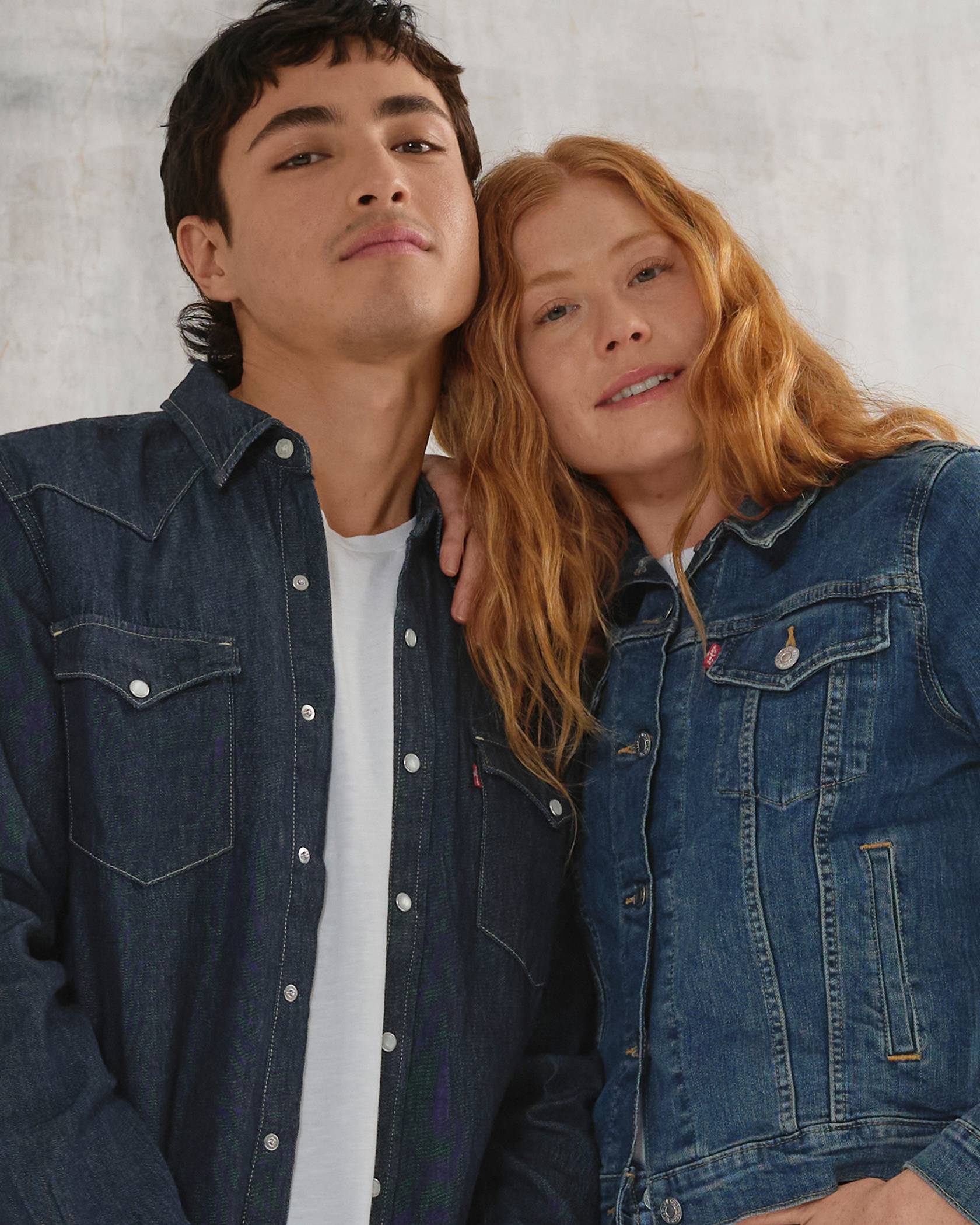 Models in Western Shirt and Trucker Jacket